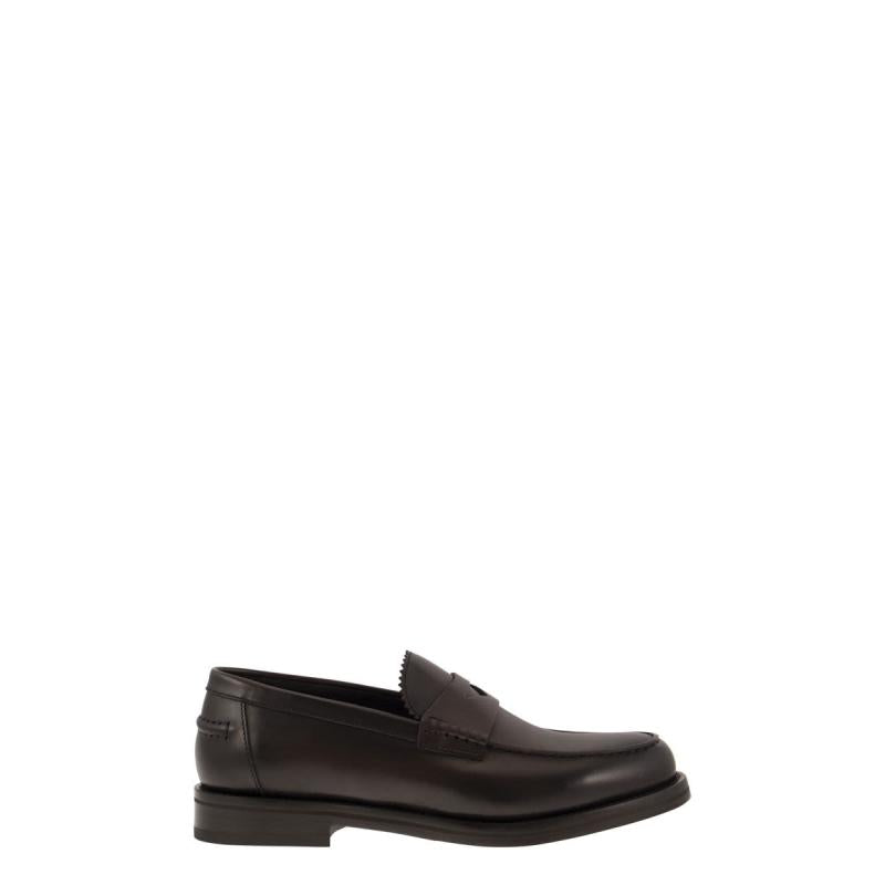 DOUCAL'S men's business casual shoes BROWN DU3241BOGAUF159TM29