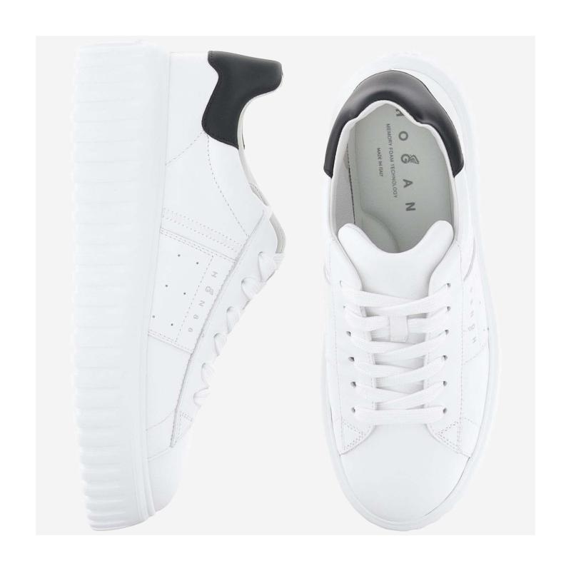 スニーカー HOGAN Women Sneakers HXW6450FK50Q440001 White Sneakers Hogan H-Stripes WHITE, SILVER for Woman