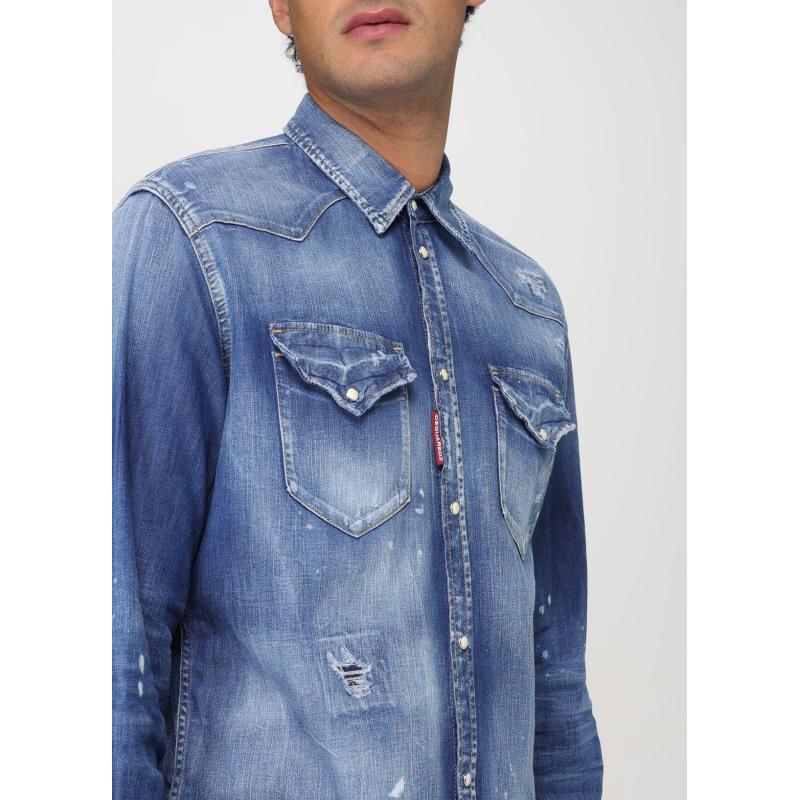 DSQUARED2 men's Shirt BLUE